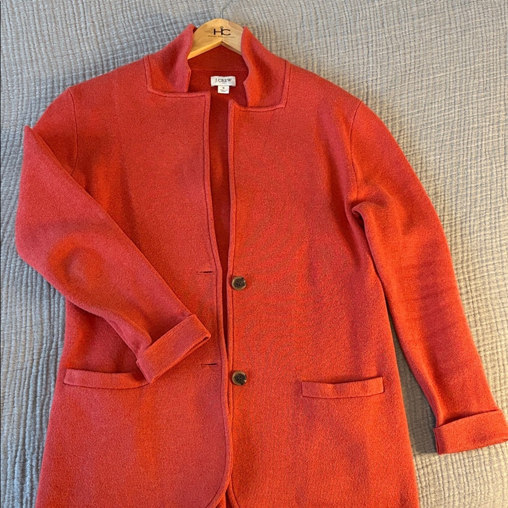 J. Crew Burnt Orange Knit Jacket